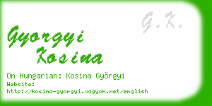 gyorgyi kosina business card