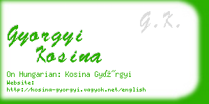 gyorgyi kosina business card